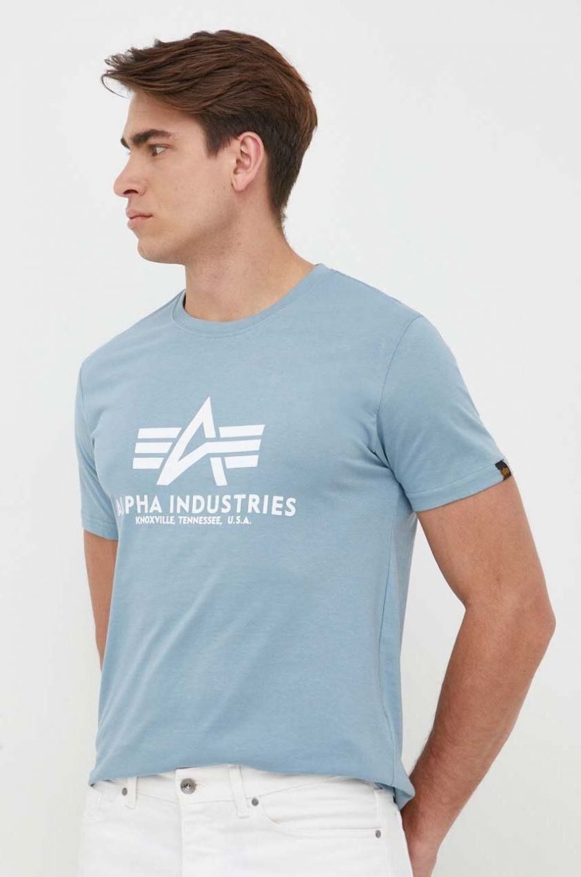 Bavlnené tričko Alpha Industries s potlačou