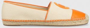 Espadrilky MICHAEL Michael Kors Kendrick oranžová farba, 40S3KNFP1D