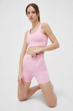Tréningové šortky Juicy Couture Liza ružová farba, jednofarebné, vysoký pás