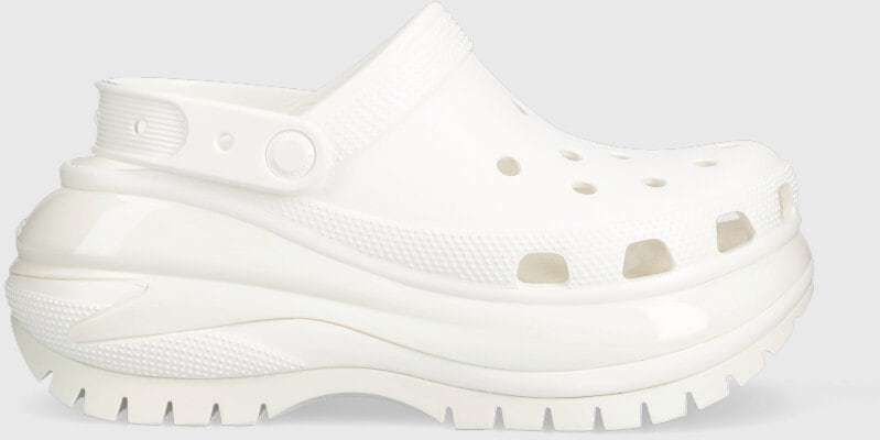 Šľapky Crocs Classic Mega Crush Clog dámske, biela farba, na platforme, 207988