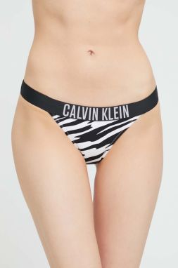 Plavkové nohavičky Calvin Klein čierna farba