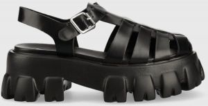 Sandále Steve Madden Echo dámske, čierna farba, na platforme, SM11002537