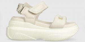 Sandále Liu Jo JUNE 01 dámske, béžová farba, na platforme, BA3045EX014S1858