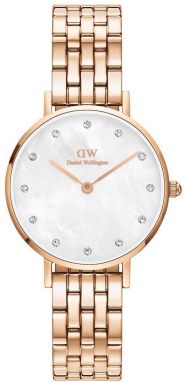 Hodinky Daniel Wellington Petite Lumine 28 5-Link dámske, zlatá farba