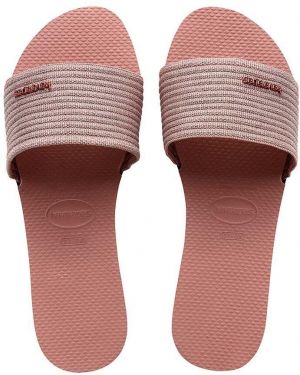 Šľapky Havaianas YOU MALTA METALLIC dámske, ružová farba, 4147312.3544