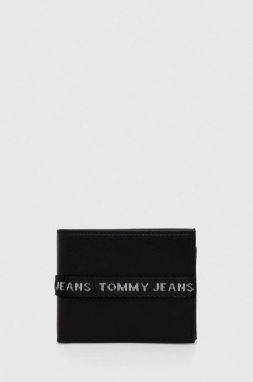 Peňaženka Tommy Jeans pánsky, čierna farba