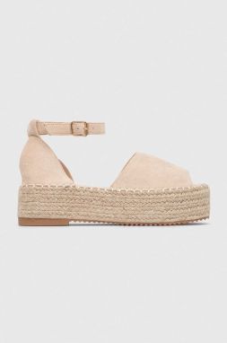 Espadrilky Answear Lab béžová farba, na platforme