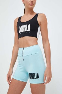 Tréningové šortky LaBellaMafia Acqua s potlačou, vysoký pás