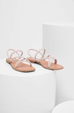 Kožené sandále Answear Lab dámske, ružová farba