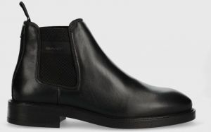 Kožené topánky chelsea Gant Flairville pánske, čierna farba