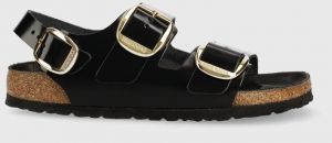 Kožené sandále Birkenstock Milano dámske, čierna farba, 1024211