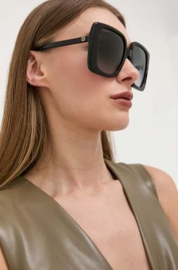Slnečné okuliare Gucci dámske, čierna farba
