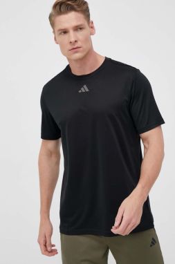 Tréningové tričko adidas Performance HIIT Slg čierna farba, s potlačou