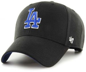 Čiapka s prímesou vlny 47brand MLB Los Angeles Dodgers čierna farba, s nášivkou