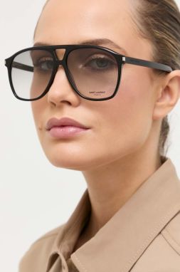 Slnečné okuliare Saint Laurent dámske, čierna farba