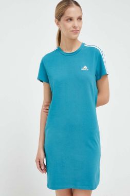 Šaty adidas tyrkysová farba, mini, priliehavá