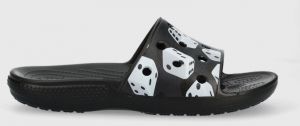 Šľapky Crocs Classic Dice Print Slide dámske, čierna farba, 208769