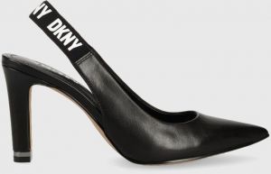 Kožené ihličky Dkny K2370497 čierna farba, Cian