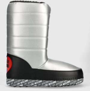 Snehule Love Moschino strieborná farba, JA24162G1HIT590B