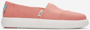 Espadrilky Toms Canvas Mallow Sneaker oranžová farba