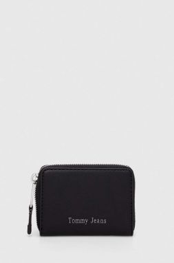 Peňaženka Tommy Jeans dámsky, čierna farba
