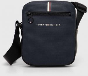 Malá taška Tommy Hilfiger tmavomodrá farba