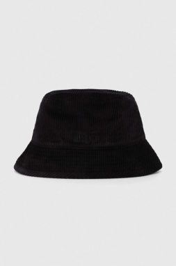 Štruksový klobúk AllSaints čierna farba, bavlnený