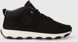 Topánky Timberland Winsor Trail Mid Leather pánske, čierna farba, TB0A5TXG0151