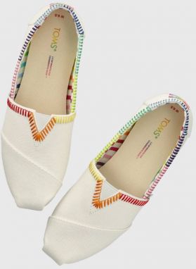 Espadrilky Toms Alpargata biela farba, 10019520