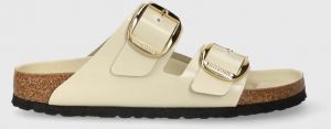 Kožené šľapky Birkenstock Arizona dámske, béžová farba, 1026128