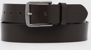 Kožený opasok Calvin Klein Jeans pánsky, hnedá farba