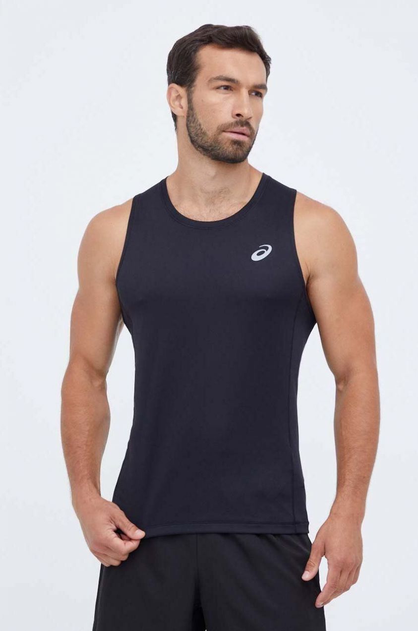 Bežecké tričko Asics Core čierna farba