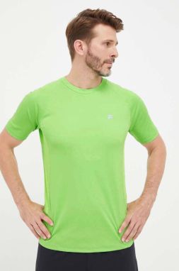 Bežecké tričko Fila Ridgecrest zelená farba, jednofarebné