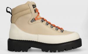 Kožená obuv Tommy Jeans TJM BOOT HIKER pánske, béžová farba, EM0EM01252