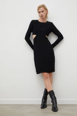 Šaty Herskind čierna farba, mini, rovný strih