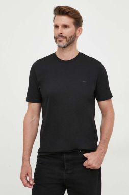 Bavlnené tričko Liu Jo čierna farba, jednofarebný