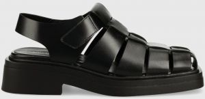 Kožené sandále Vagabond Shoemakers Eyra dámske, čierna farba, na platforme