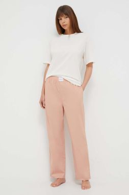 Pyžamo Calvin Klein Underwear dámska, béžová farba