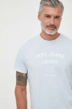 Bavlnené tričko Pepe Jeans s potlačou