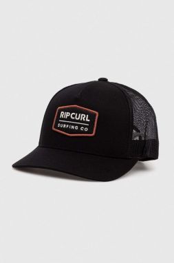 Šiltovka Rip Curl čierna farba, s nášivkou