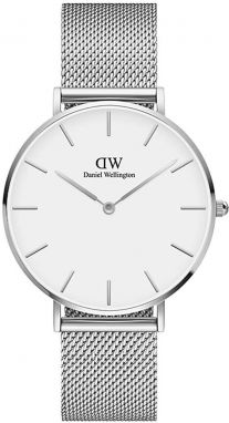 Hodinky Daniel Wellington Petite 36 Sterling dámske, strieborná farba