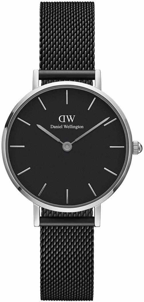 Hodinky Daniel Wellington Petite 28 Ashfield dámske, čierna farba