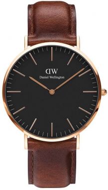 Hodinky Daniel Wellington Classic 40 St Mawes pánske, čierna farba