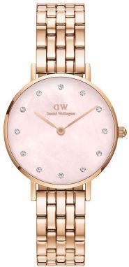 Hodinky Daniel Wellington Petite Lumine 28 Link dámske, zlatá farba