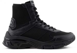 Členkové topánky Emporio Armani pánske, čierna farba, X4Z124 XN947 A083