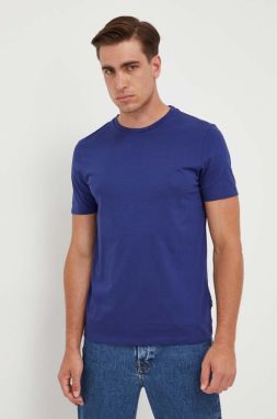 Bavlnené tričko Joop! tmavomodrá farba, jednofarebný