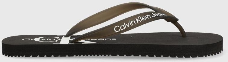 Žabky Calvin Klein Jeans BEACH SANDAL MONOGRAM TPU pánske, oranžová farba