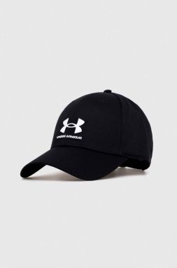 Šiltovka Under Armour čierna farba, s nášivkou