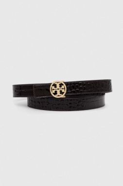 Kožený opasok Tory Burch dámsky, hnedá farba