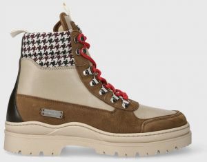 Kožená obuv Filling Pieces Mountain Boot Quartz pánske, hnedá farba, 63333361933